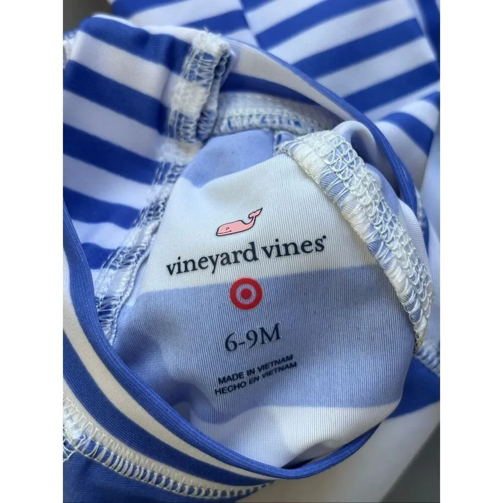Vineyard vines target rashguard 6-9 Months nautical striped